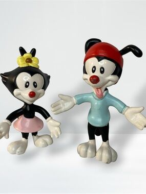 VTG WB Animaniacs Wakko & Dot PVC 2.5" Figure Set Dakin 1994